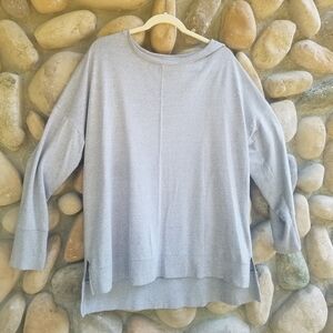 Time and Tru Spring Refresh Heather Gray Sweater Long Cozy Sweater